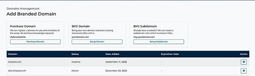 Branded domain setup - connect your own domain or subdomain