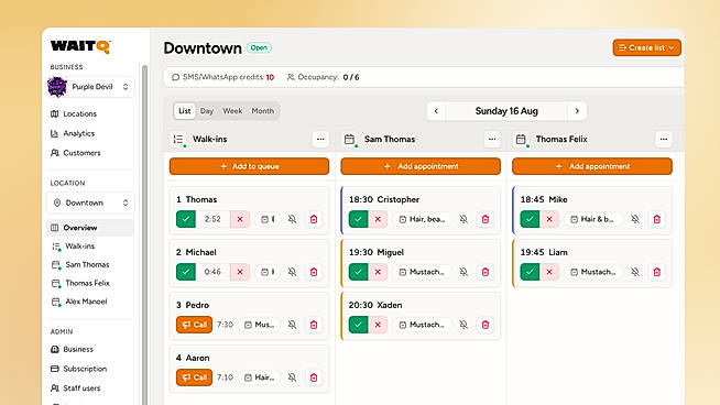 WaitQ - Queue and Appointment Management System