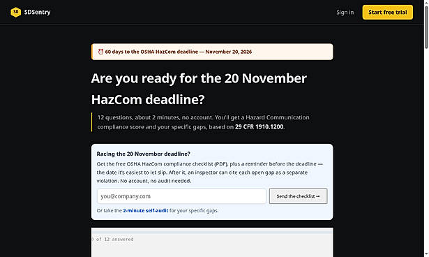 Free HazCom self-audit