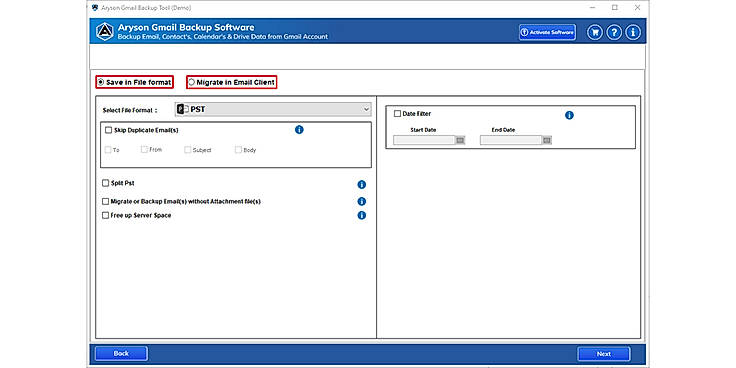 Choose the file format/email client as per your requirement.