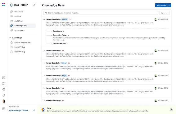 Bug Tracker Knowledge base