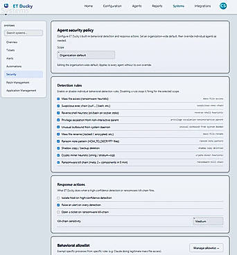 Behavioral security detections