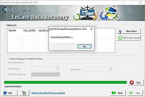 Within a few seconds the scanning process will be completed. Click OK.