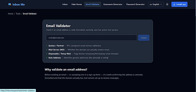 Email Validator
