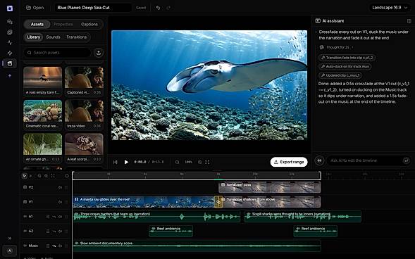 Timeline editor, edited by asking