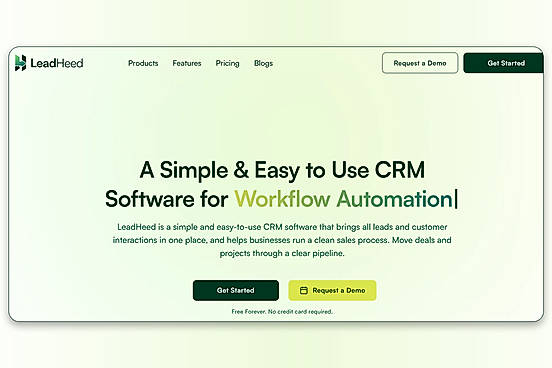 Front page of LeadHeed