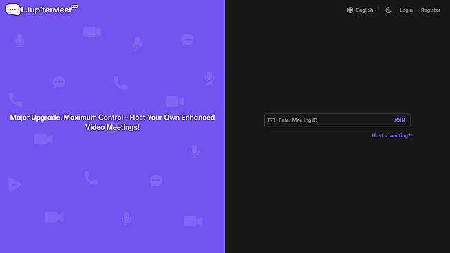 Self-hosted video meetings with landing page