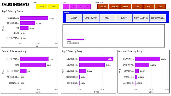 Newton ERP Sales Dashboard