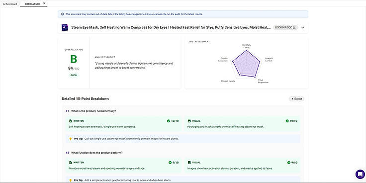 AI Scorecard Screenshot