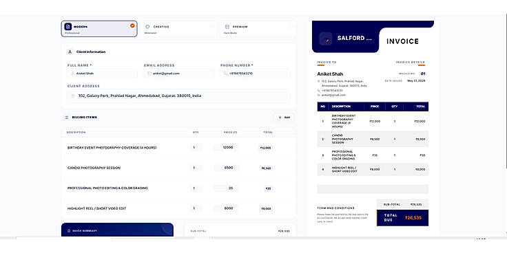 Invoice Dashboard