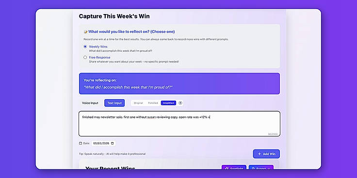 Capture by voice or text, with three free AI levels