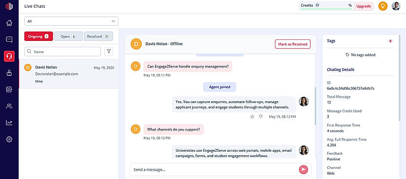 Live chat