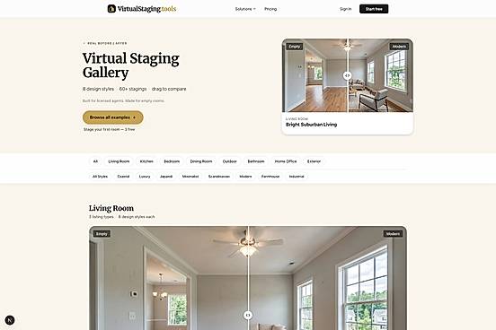 Virtual Staging Before-and-After Gallery