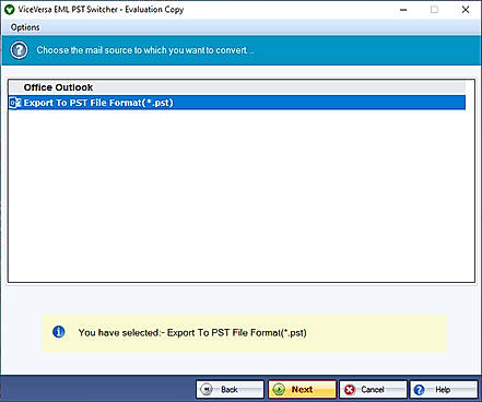 export to pst