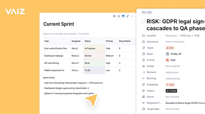 Taks and docs in one interface