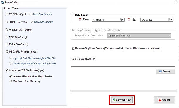 Click Convert Button