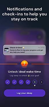Notifications and check-ins keep you on track