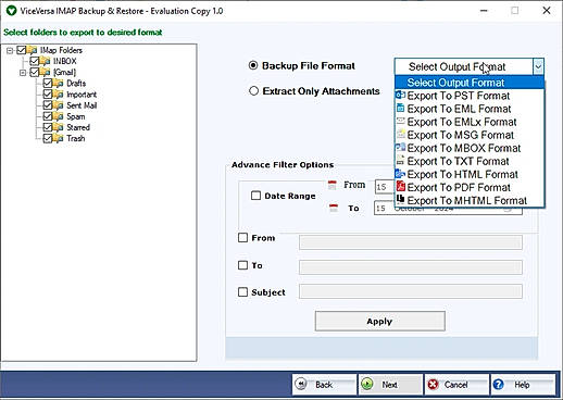 select output format