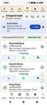 Auto Assigned leads with the dialer ready Lead Automation
