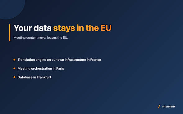 Your data stays in the EU