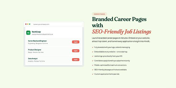 Branded Career Pages with SEO-Friendly Job Listings
