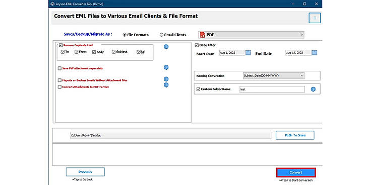 Click the Convert button to start the conversion process.