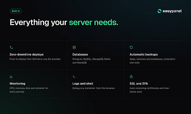 Built-in server features