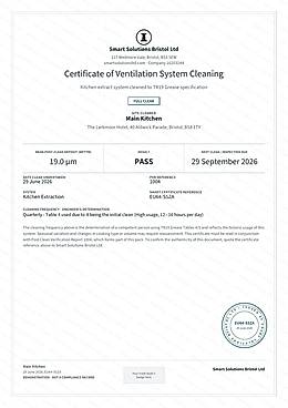 Sample certificate (fictional demo firm)