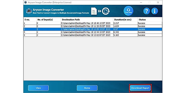 You can even save the whole process report.
