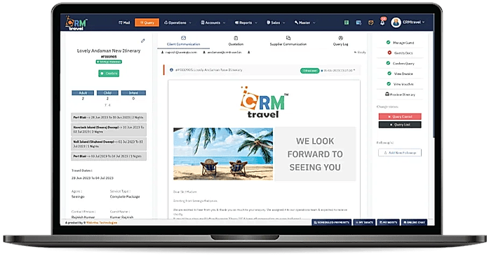 Client Agent Communication - Travel CRM