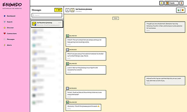 Plan bigger ideas in a group chat with several sites