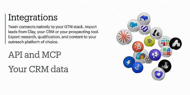 Connects to Clay, your CRM and your sequencer
