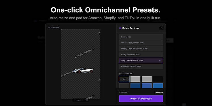 One-click Omnichannel Presets.