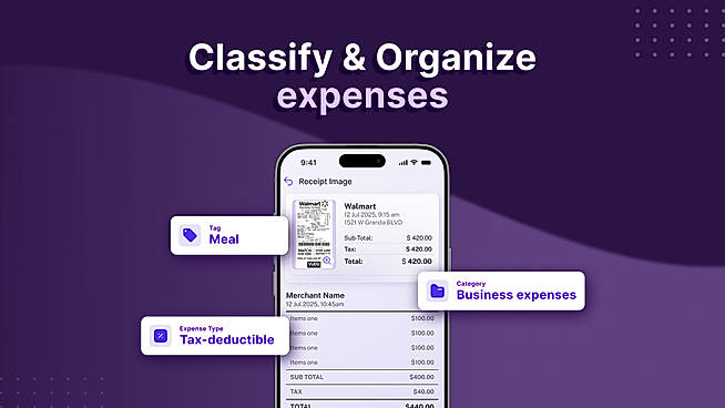 Classify and organize expenses