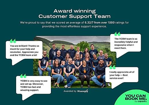 Award winning customer support team