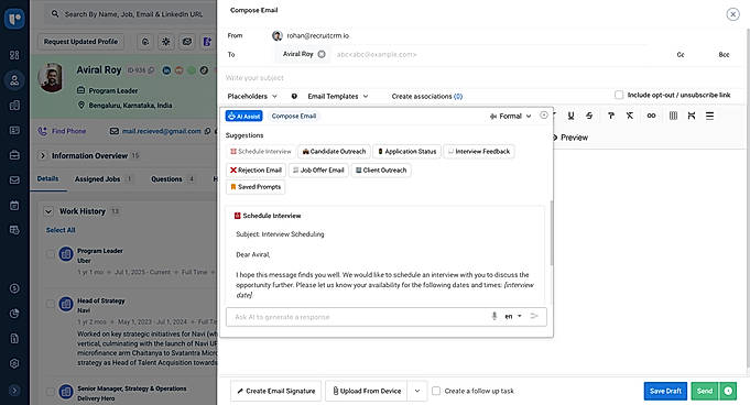 AI email assist
