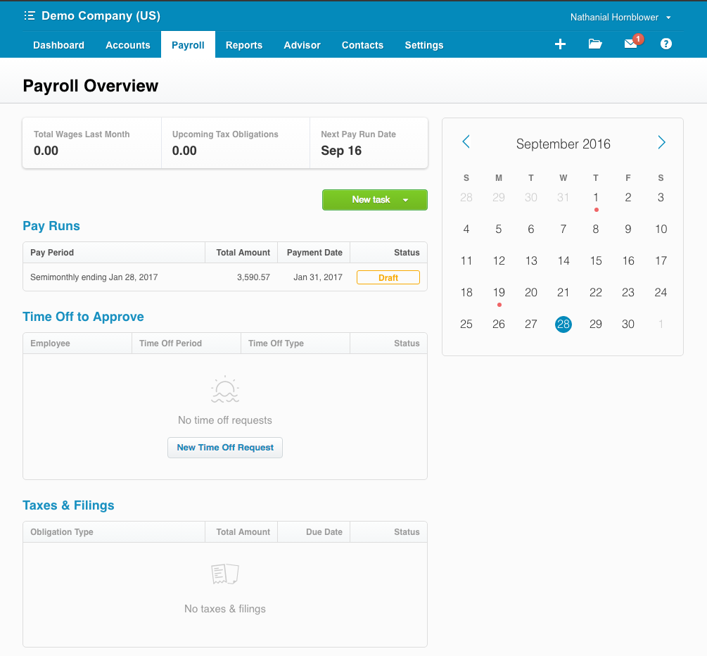 xero accounting software payroll